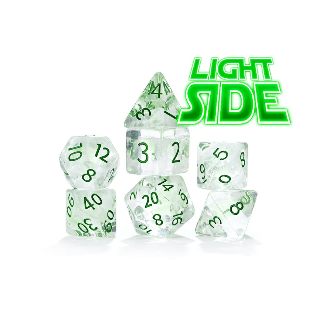 Gate Keeper Games and Dice Inclusion Dice Light Side 7 die Sets Role Playing Games GKGID27