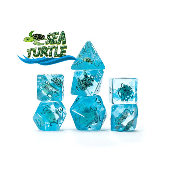 Gate Keeper Games and Dice Inclusion Dice Sea Turtle 7 die Sets Role Playing Games GKGID332