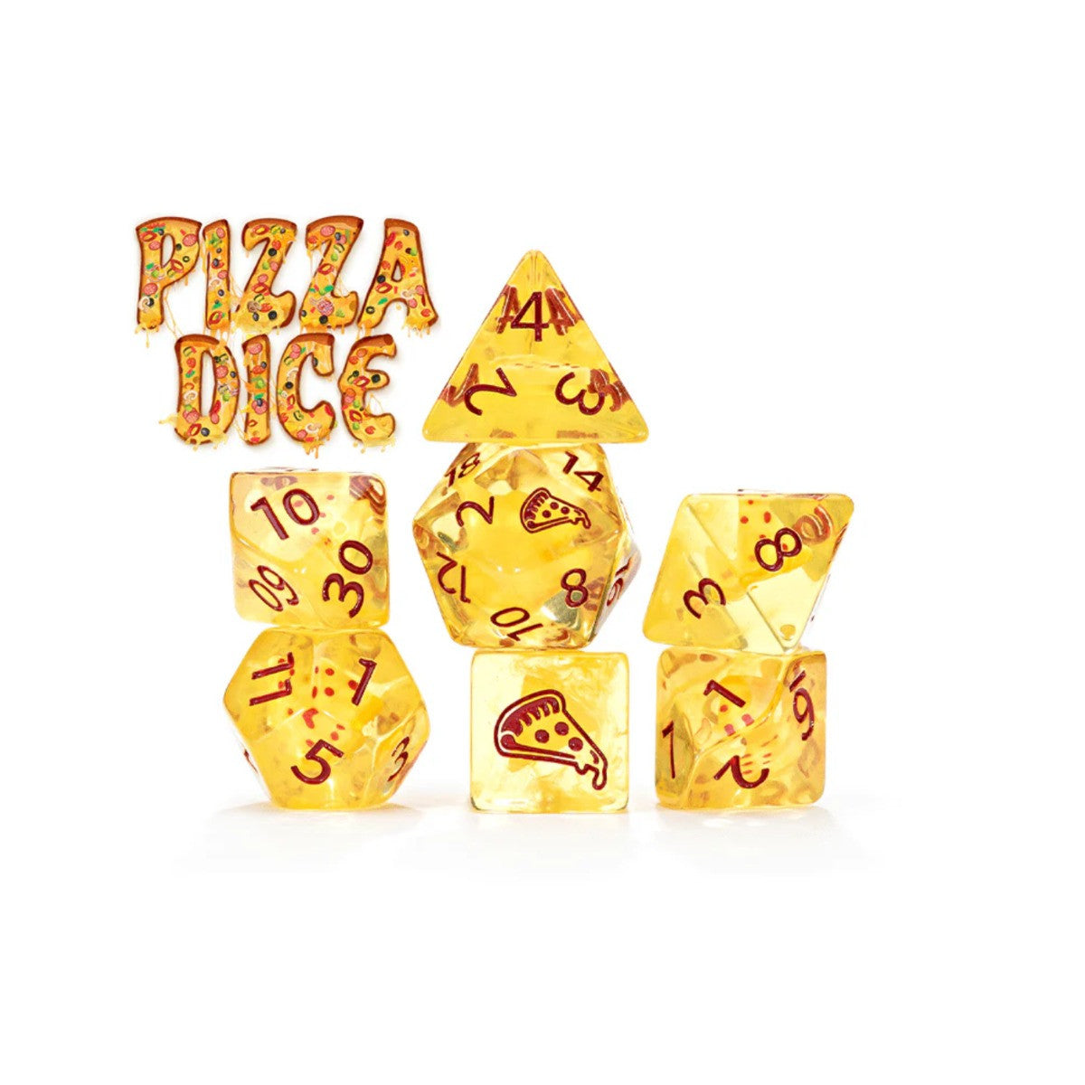 Gate Keeper Games and Dice Inclusion Dice Pizza Dice 7 die Sets Role Playing Games GKGID46