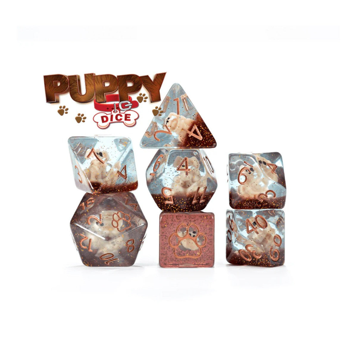Gate Keeper Games and Dice Inclusion Dice Puppy Dice 7 die Sets Role Playing Games GKGID63
