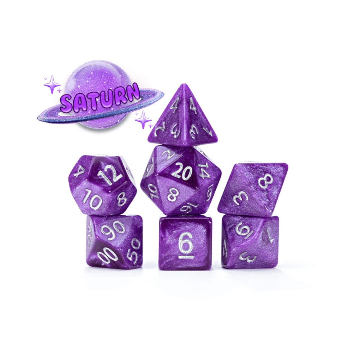 Gate Keeper Games and Dice Mercurial Dice Saturn 7 die Sets Role Playing Games GKGMD5