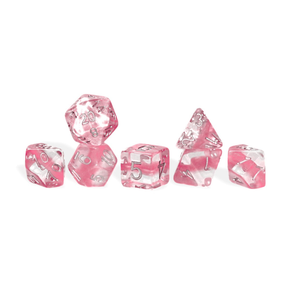 Gate Keeper Games and Dice Neutron Dice Rose Quartz 7 die Sets Role Playing Games GKGN0102