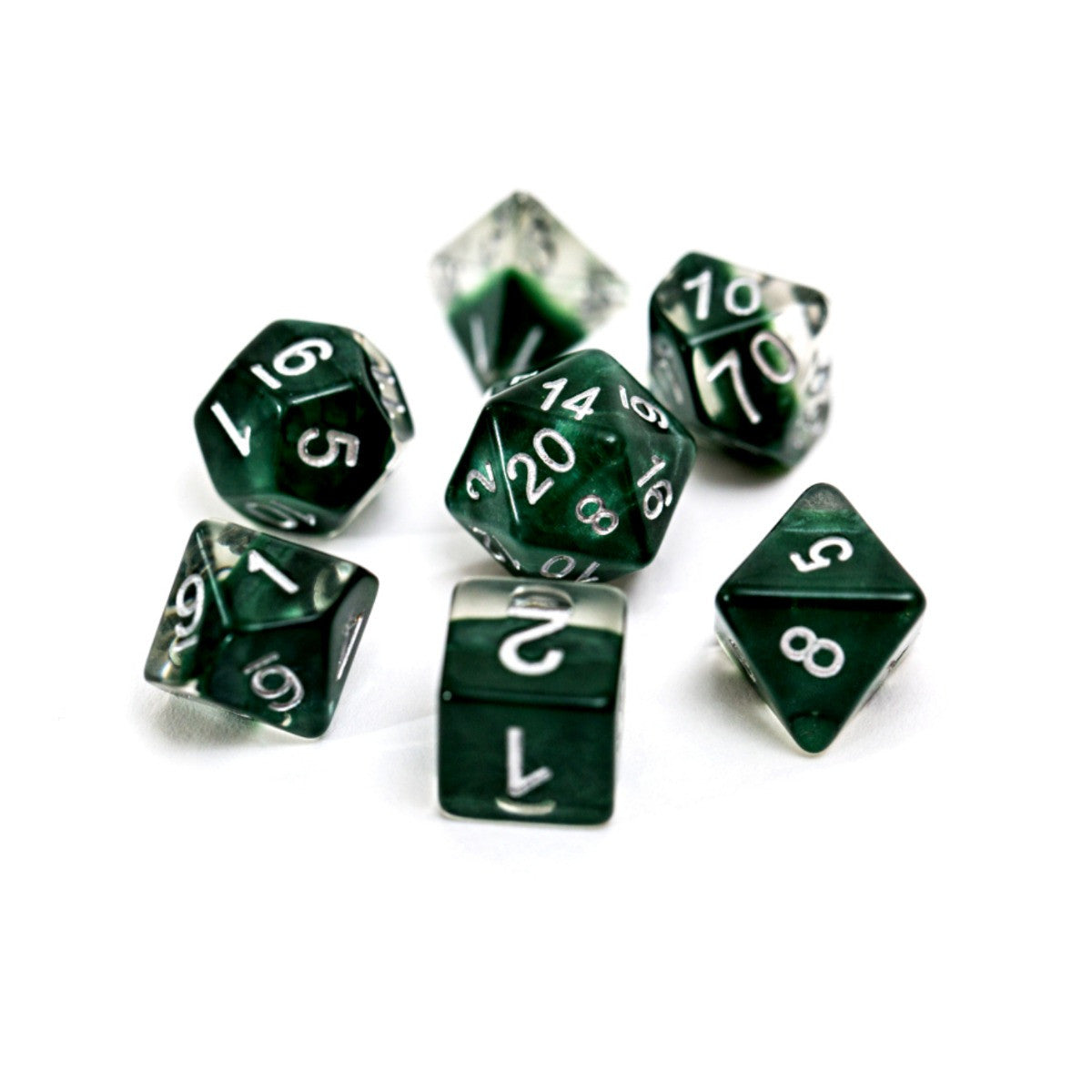 Gate Keeper Games and Dice Neutron Dice Hunter Green 7 die Sets Role Playing Games GKGN020