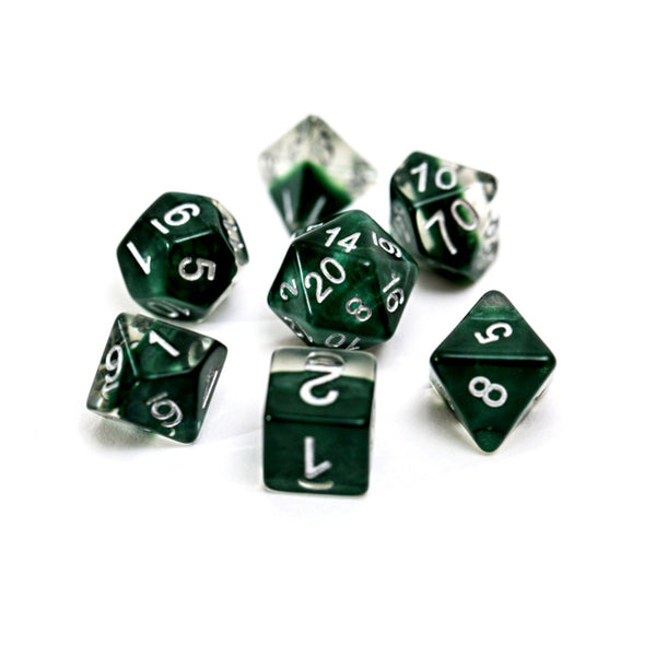 Gate Keeper Games and Dice Neutron Dice Hunter Green 7 die Sets Role Playing Games GKGN020