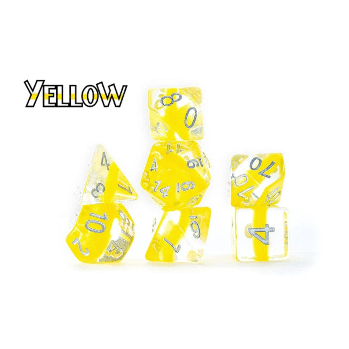 Gate Keeper Games and Dice Neutron Dice Yellow 7 die Sets Role Playing Games GKGN040