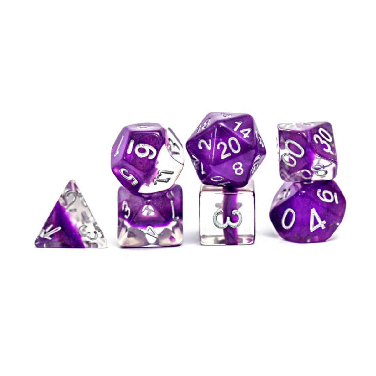 Gate Keeper Games and Dice Neutron Dice Violet 7 die Sets Role Playing Games GKGN050