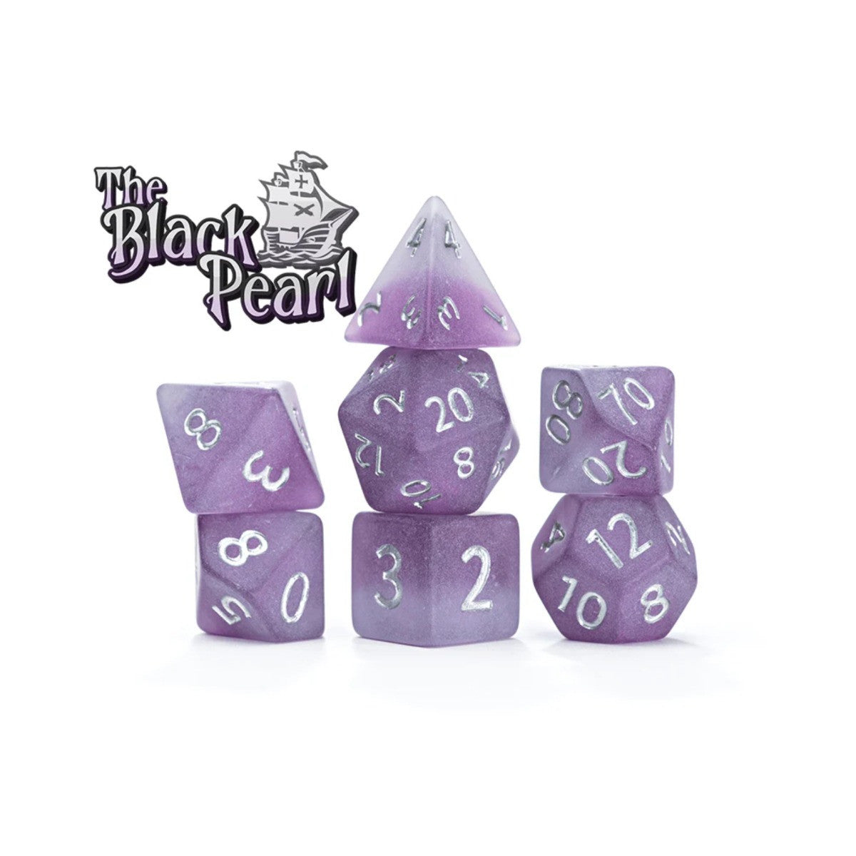 Gate Keeper Games and Dice Sea Glass Black Pearl 7 die Sets Role Playing Games GKGSGL85