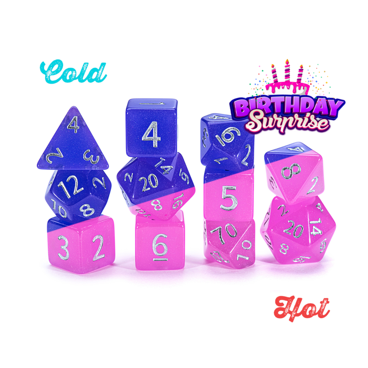 Gate Keeper Games and Dice Chromomancy Dice Birthday Surprise 11 Dies Sets Role Playing Games GKGCH51-11d