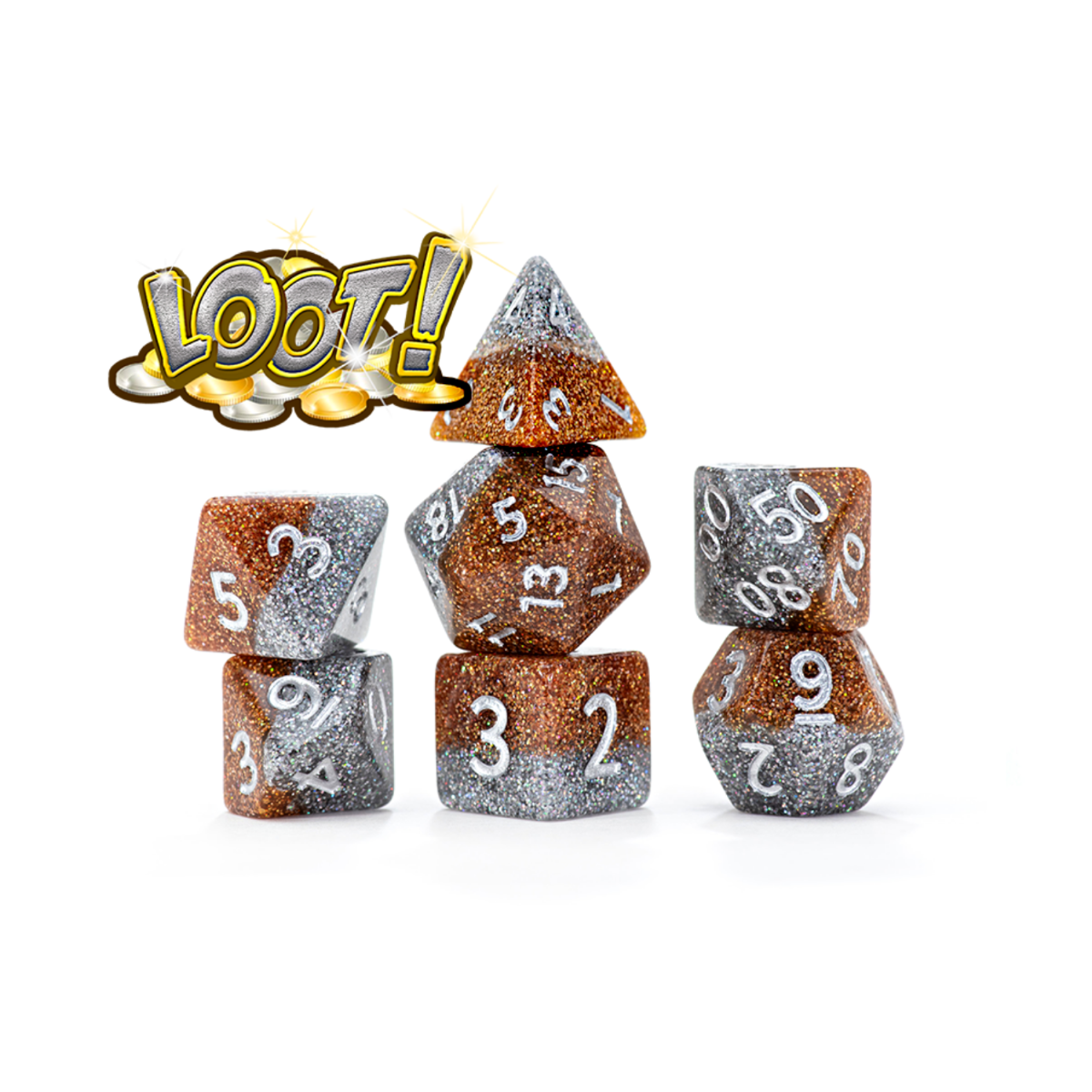 Gate Keeper Games and Dice Glitter Bomb Loot 12d6 Dies Sets Role Playing Games GKGGB90-12d6
