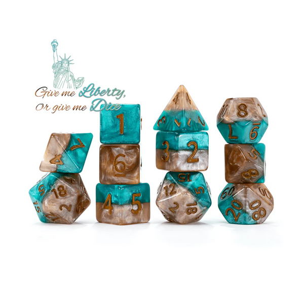 Gate Keeper Games and Dice Halfsies Dice Liberty Dice 12d6 Dies Sets Role Playing Games GKGH02-12d6