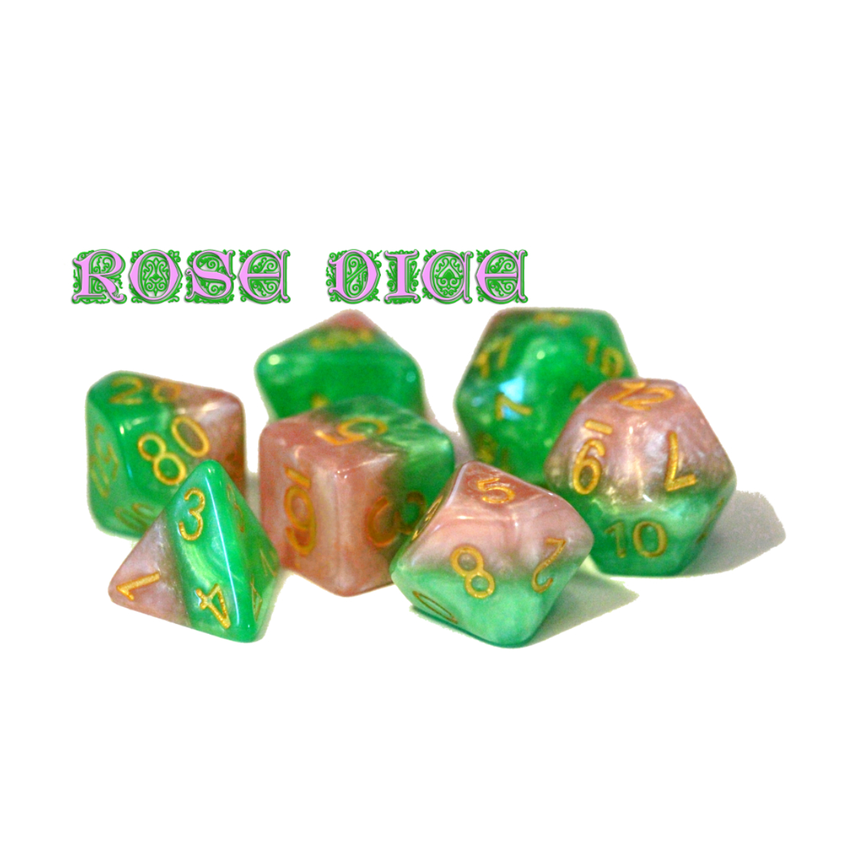 Gate Keeper Games and Dice Halfsies Dice Rose Dice 10d10 Dies Sets Role Playing Games GKGH512-10d10