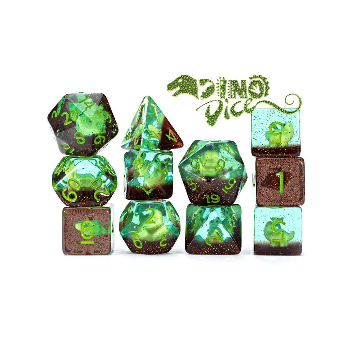 Gate Keeper Games and Dice Inclusion Dice Dino Dice 11 Dies Sets Role Playing Games GKGID26-11d