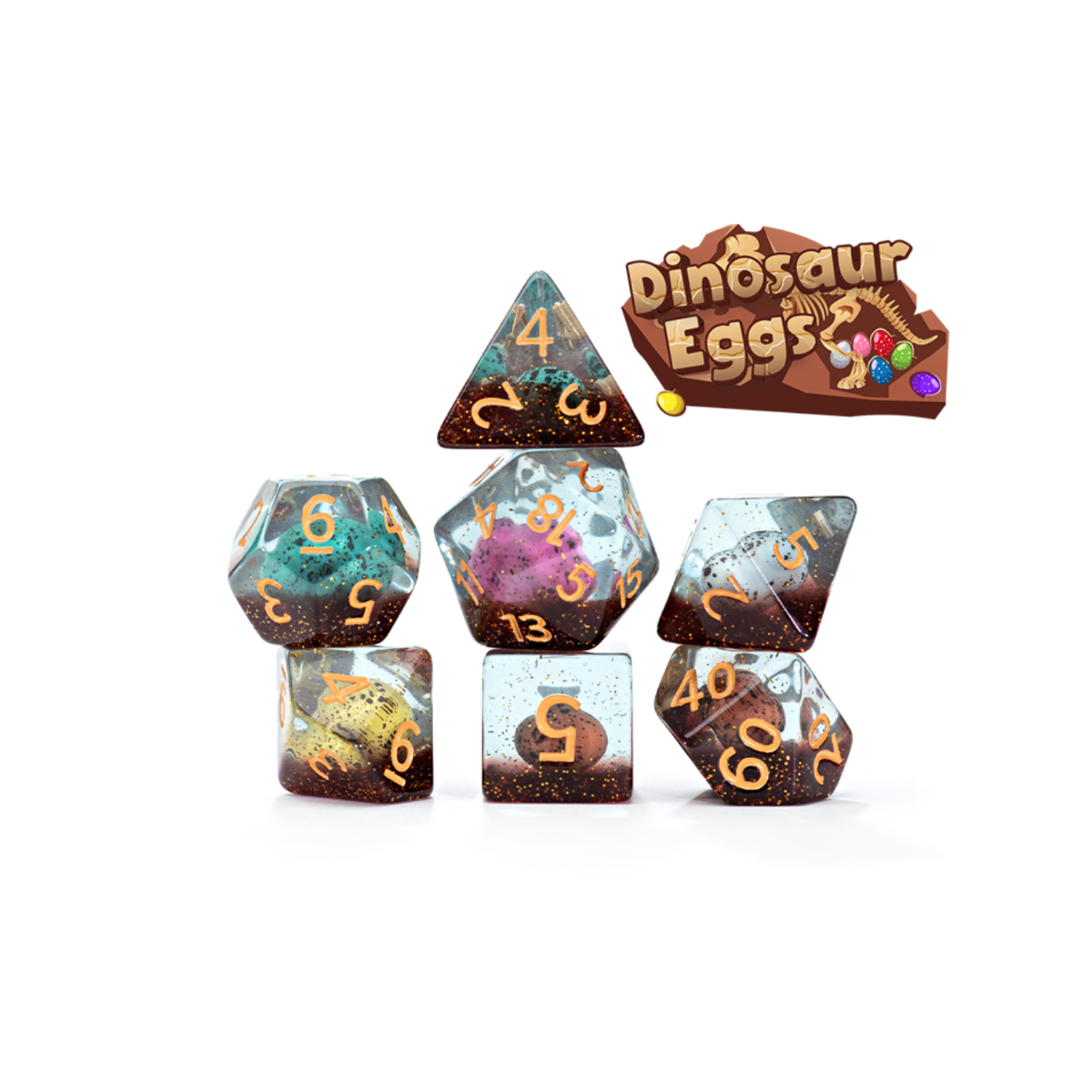 Gate Keeper Games and Dice Inclusion Dice Dinosaur Eggs 11 Dies Sets Role Playing Games GKGID6D-11d