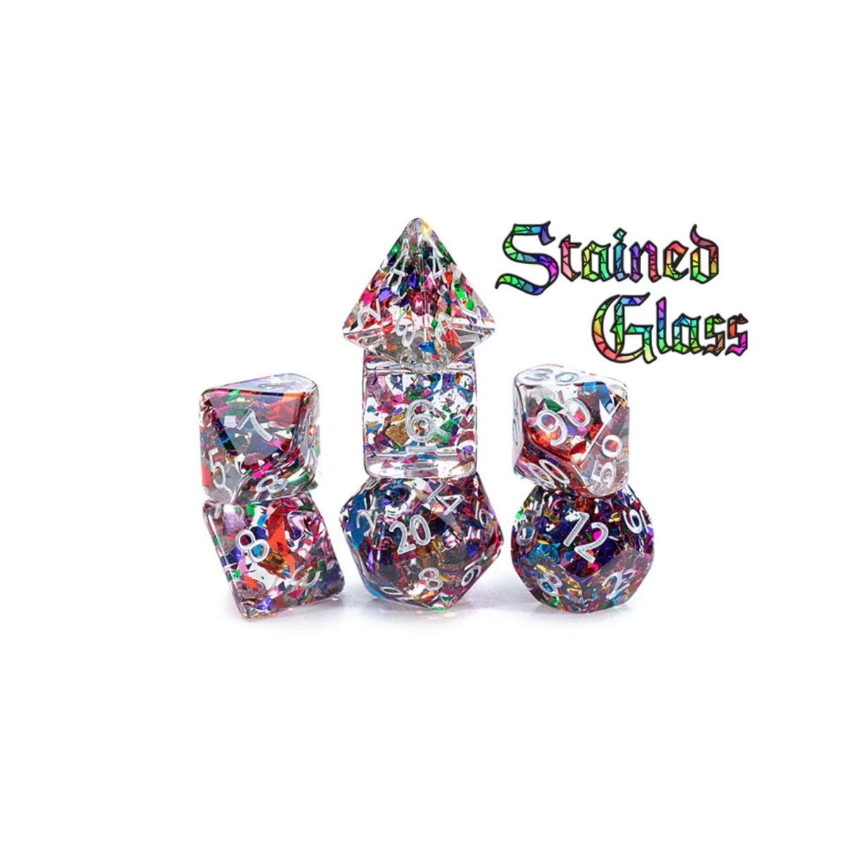 Gate Keeper Games and Dice Inclusion Dice Stained Glass 12d6 Dies Sets Role Playing Games GKGID777-12d6