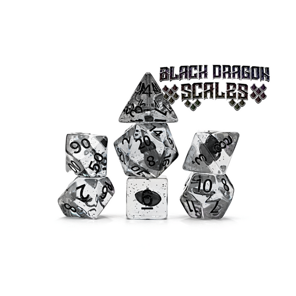 Gate Keeper Games and Dice Inclusion Dice Black Dragon Scales 10d10 Dies Sets Role Playing Games GKGID8D-10d10