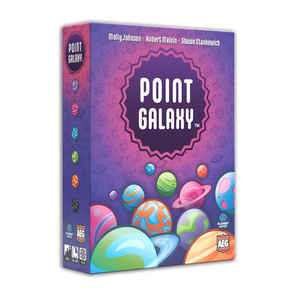 AEG & Flatout Games Point Galaxy Board Game Follow-Up to the Award-Winning Family Card Game Point Salad | Puzzly Space Exploration to Ages 10+ for 1-5 Players