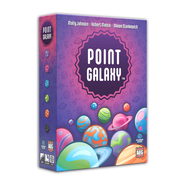 AEG & Flatout Games Point Galaxy Board Game Follow-Up to the Award-Winning Family Card Game Point Salad | Puzzly Space Exploration to Ages 10+ for 1-5 Players