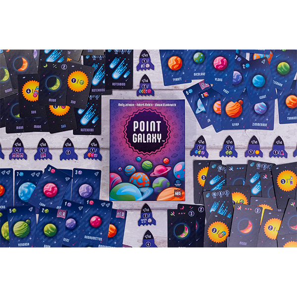 AEG & Flatout Games Point Galaxy Board Game Follow-Up to the Award-Winning Family Card Game Point Salad | Puzzly Space Exploration to Ages 10+ for 1-5 Players