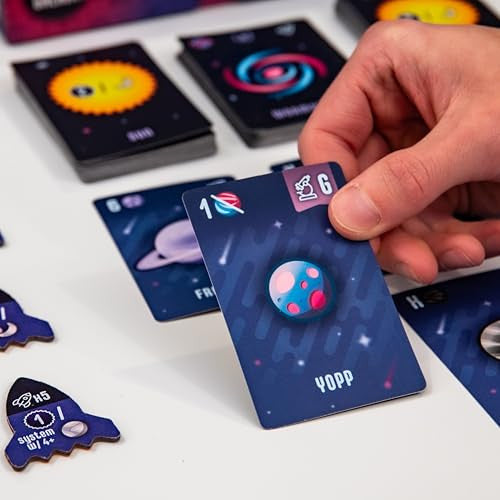 AEG & Flatout Games Point Galaxy Board Game Follow-Up to the Award-Winning Family Card Game Point Salad | Puzzly Space Exploration to Ages 10+ for 1-5 Players