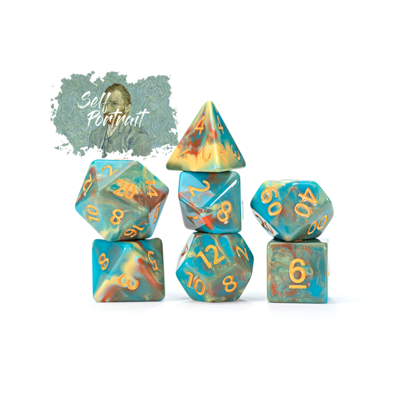 Gate Keeper Games and Dice Van Gogh Dice Self Portrait 11 Dies Sets Role Playing Games GKGVG2246-11d