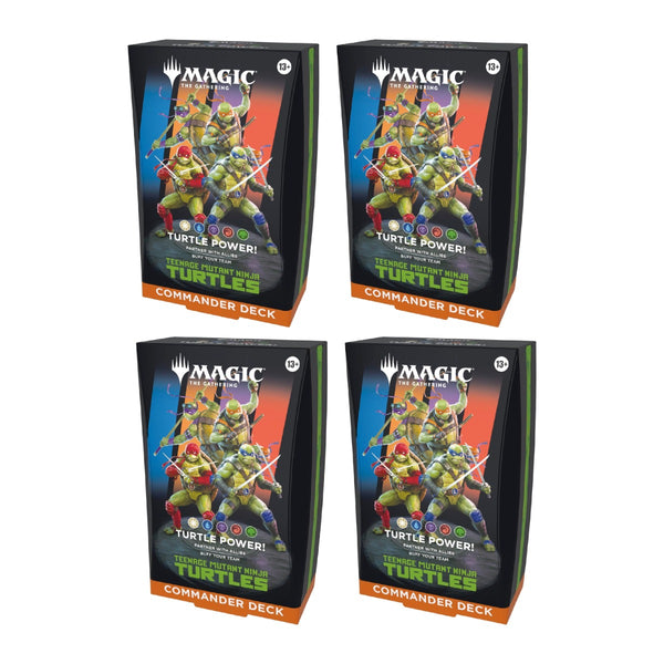 Magic the Gathering CCG Universes Beyond Teenage Mutant Ninja Turtles Commander Deck Display Turtle Power (4) MTG-MAR26-CD