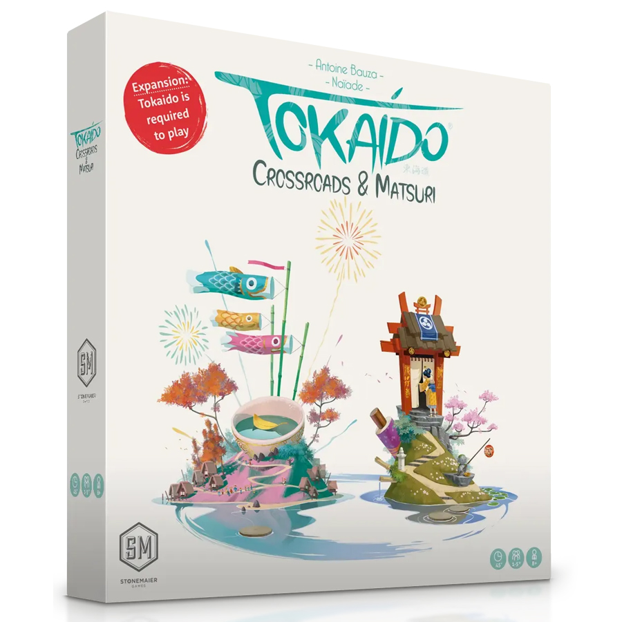 Stonemaier Games: Tokaido Expansions: Crossroads & Matsuri by Antoine Bauza | Add to Tokaido for Variety and Added Strategy | Unique Events, New Travelers, and Cherry Blossoms | 1-5 Player, 45 Mins