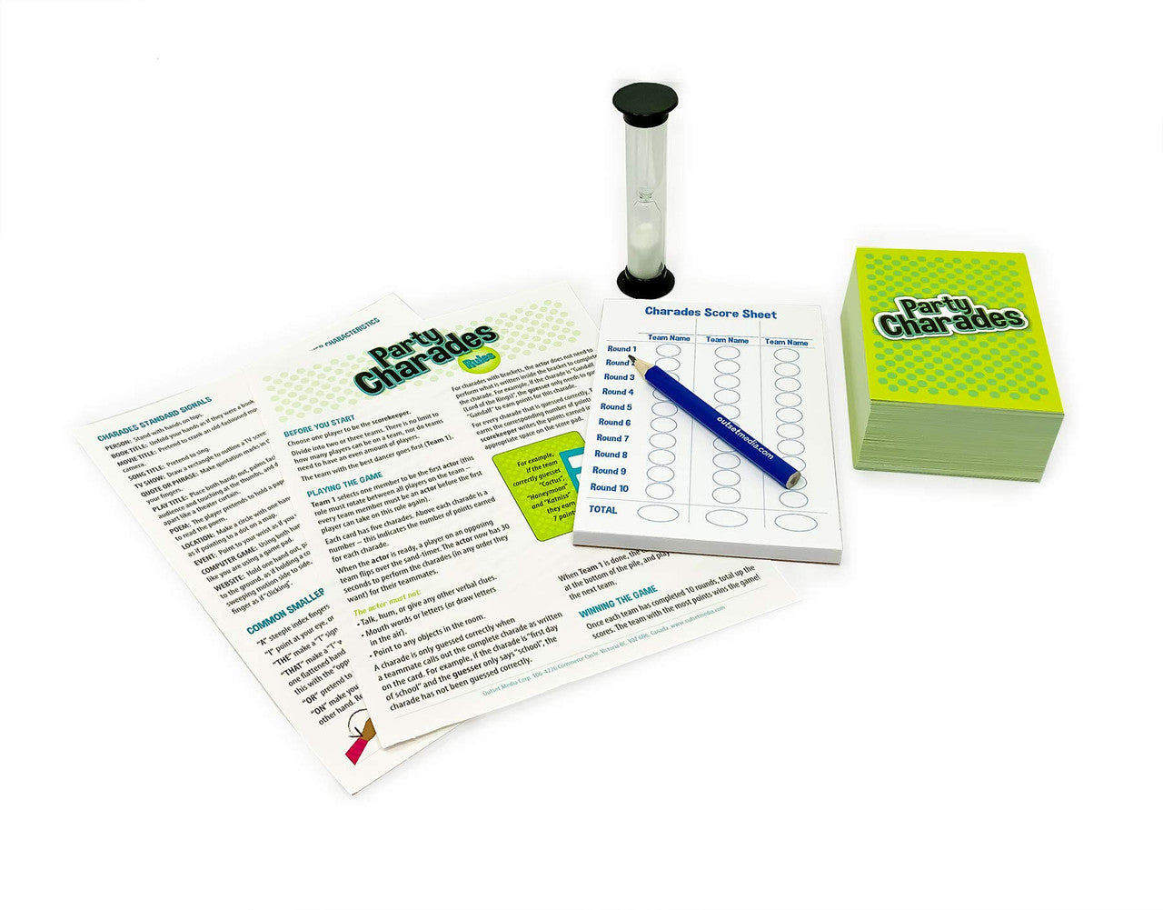 Outset Media Party Charades Game Contains 550 charades Great Family Game for 2 or More Players Ages 10 and up by Outset Media OMG-11153
