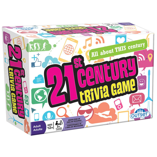 Outset Media 21st Century Trivia Game Party Game Family Game Travel Game Fun and Easy to Play 1200 Trivia Questions For 2 or More Players Ages 12+ OMG-13349