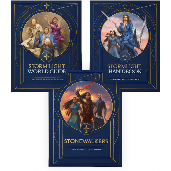 Cosmere RPG Stormlight Essentials Books Bundle Including Handbook World Guide and Stornewalkers Adventure Book BWG-HANDBOOKK2