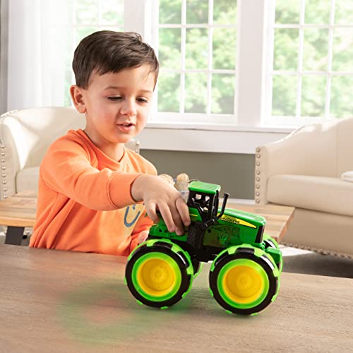 Tomy Monster Treads Lightning Wheels John Deere Tractor Motion Activated Light Up Monster Truck Toy John Deere Tractor Toys With Monster Truck Tires Ages 3 Years And Up TM-46434C