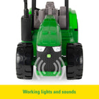 Tomy John Deere Lights & Sounds Tractor Toy Kids Tractor With Free Rolling Wheels And Realistic Electronic Lights And Engine Sounds Kids And Stocking Stuffers Ages 3 Years And Up TM-47674