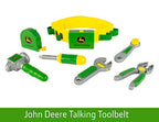 Tomy John Deere Deluxe Talking Toolbelt 7-Piece Kids Tool Set Interactive Construction Toys Interactive Toddler Tools Playset Green 7 Count Preschool Toys Ages 2 Years And Up TM-35070V4