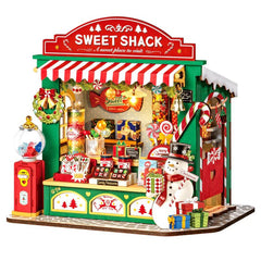 Robotime Rolife DIY Wood Crafts Christmas Candy Stand 3D Model Kit Wooden Puzzle RT-DS043