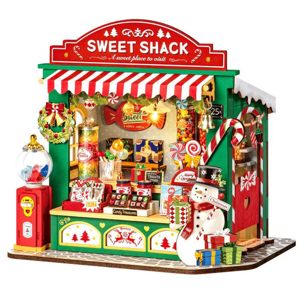 Robotime Rolife DIY Wood Crafts Christmas Candy Stand 3D Model Kit Wooden Puzzle RT-DS043