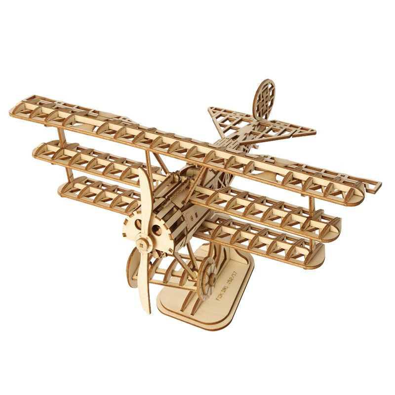 Robotime Rolife DIY Wood Crafts Airplane 3D Model Kit Wooden Puzzle RT-TG301