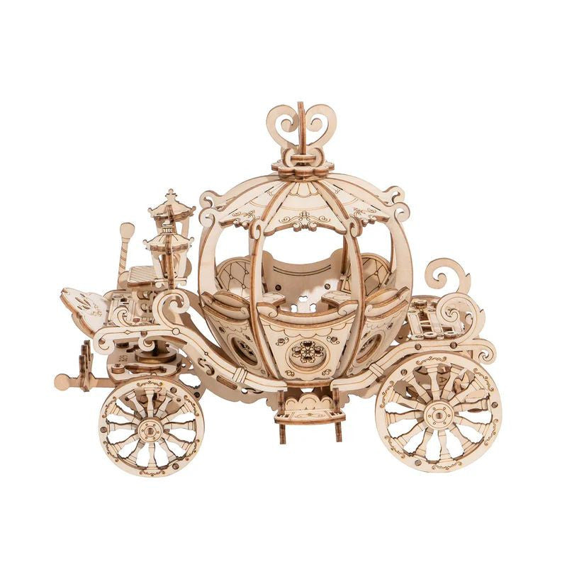 Robotime Rolife DIY Wood Crafts Pumpkin Cart 3D Model Kit Wooden Puzzle RT-TG302