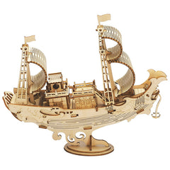 Robotime Rolife DIY Wood Crafts Japanese Diplomatic Ship 3D Model Kit Wooden Puzzle RT-TG307