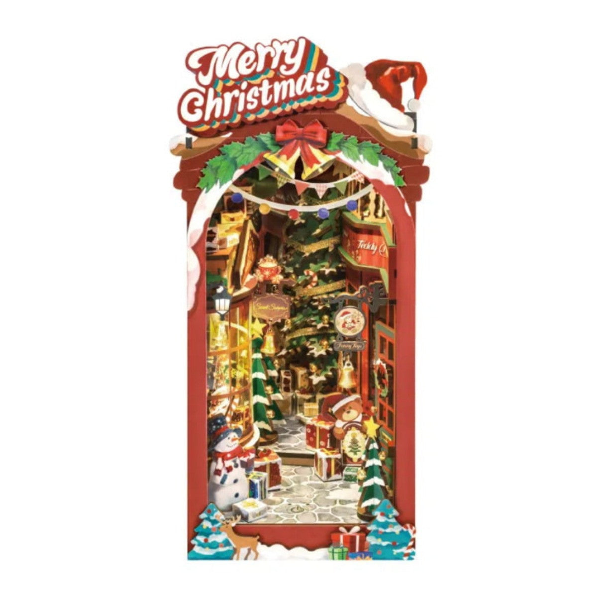 Robotime Rolife DIY Wood Crafts Christmas Street 3D Model Kit Wooden Puzzle RT-TGC06