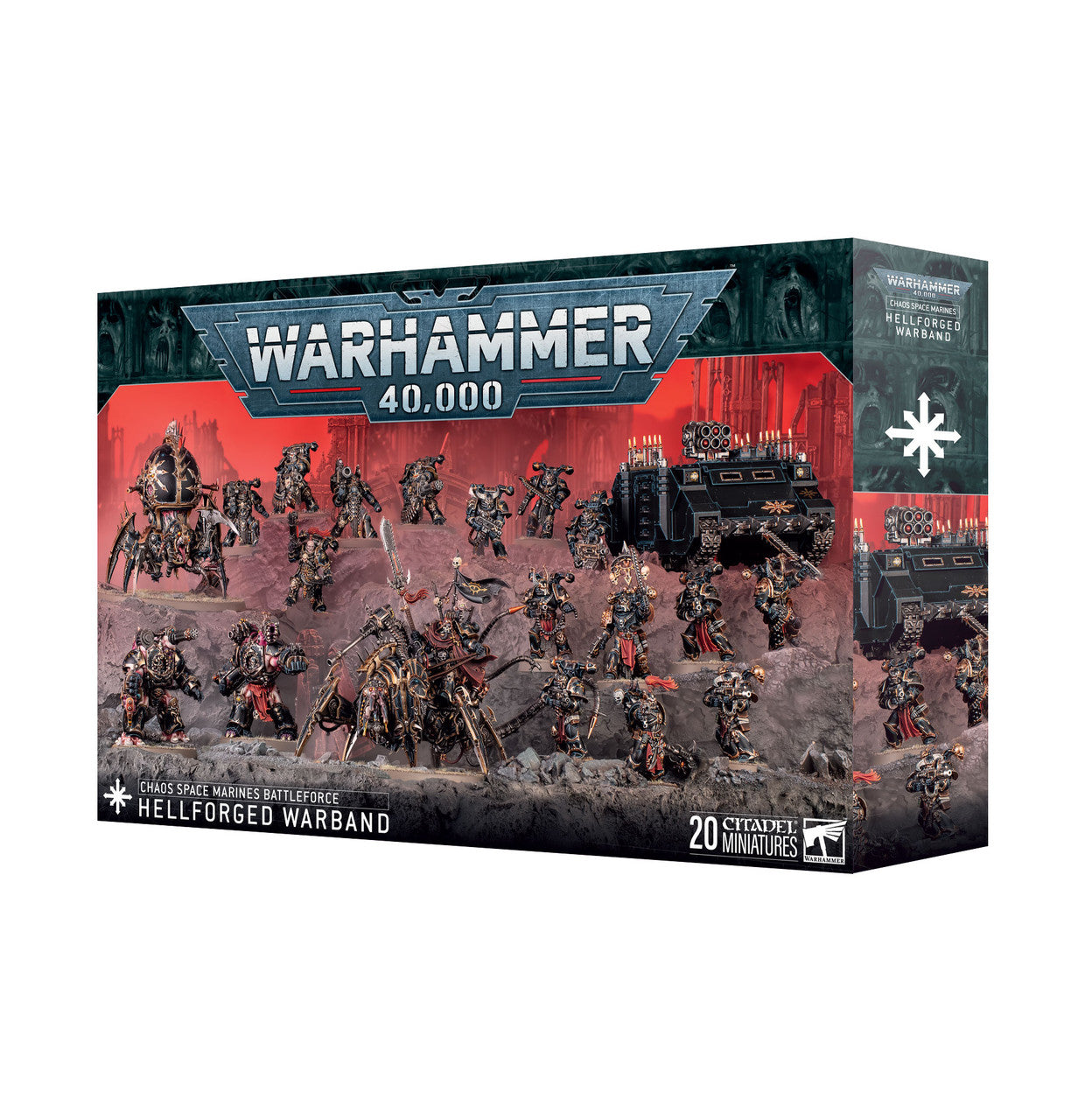 Games Workshop Warhammer 40K Chaos Space Marines Hellforged Warband Plastic Box 71-43