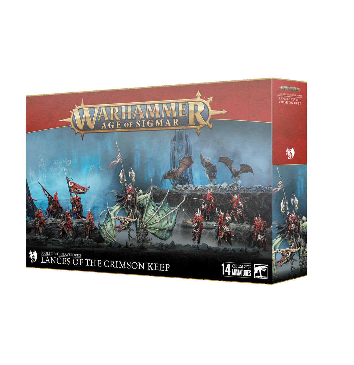 Games Workshop Warhammer Age Of Sigmar Soulblight Gravelords Lances Of The Crimson Keep Plastic Box 91-100
