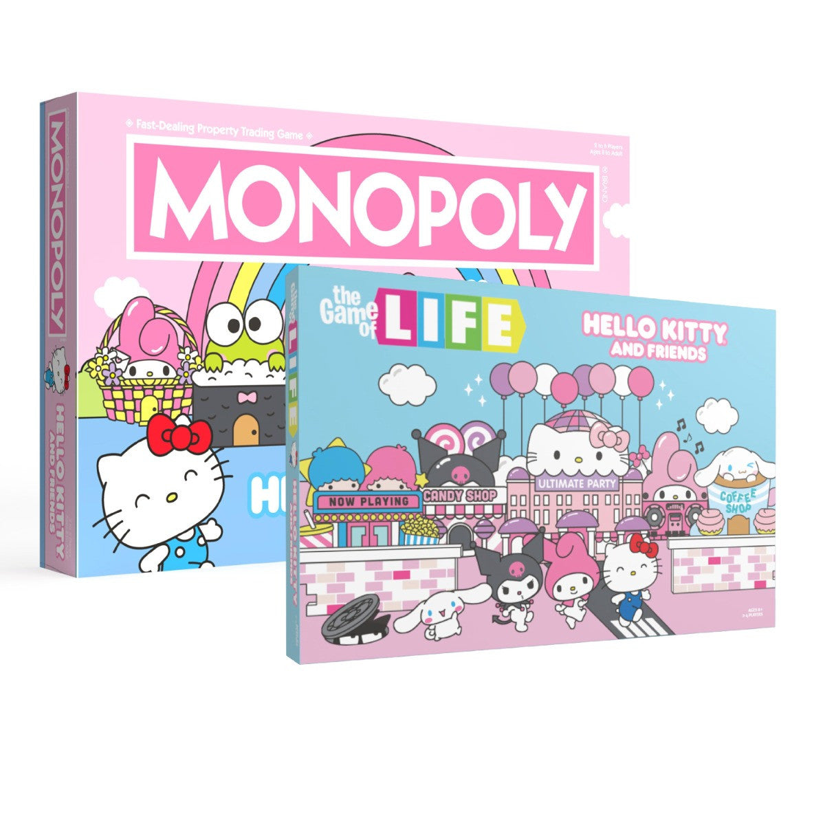 The OP Usaopoly Life & Monopoly Hello Kitty and Friends Board Game Bundle USA-LF075-296K1