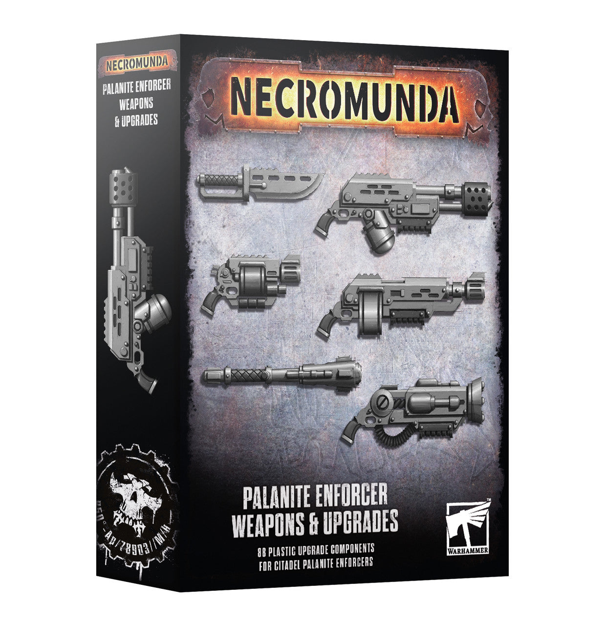 Games Workshop Warhammer 40K Necromunda Enforcer Weapons and Upgrades Plastic Box GW-2025-301-58