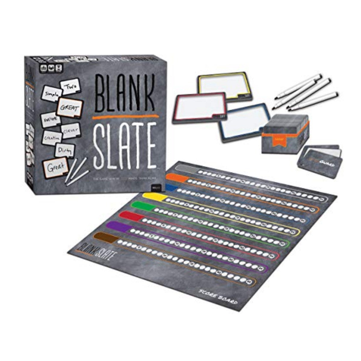 The OP USAopoly Blank Slate Word Association Party Game Family Fun for 3â€“8 Players USA-BL123-537