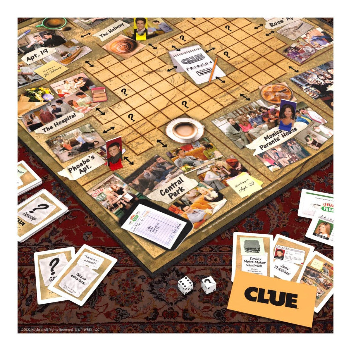 The OP USAopoly Clue Friends Edition Board Game Officially Licensed Friends TV Show Game USA-CL010-647
