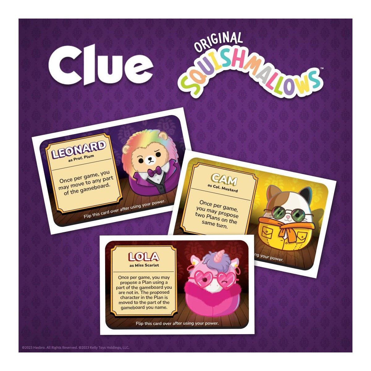 The OP USAopoly Clue Squishmallows Edition Board Game Official Collectible Mystery Game USA-CL156-800