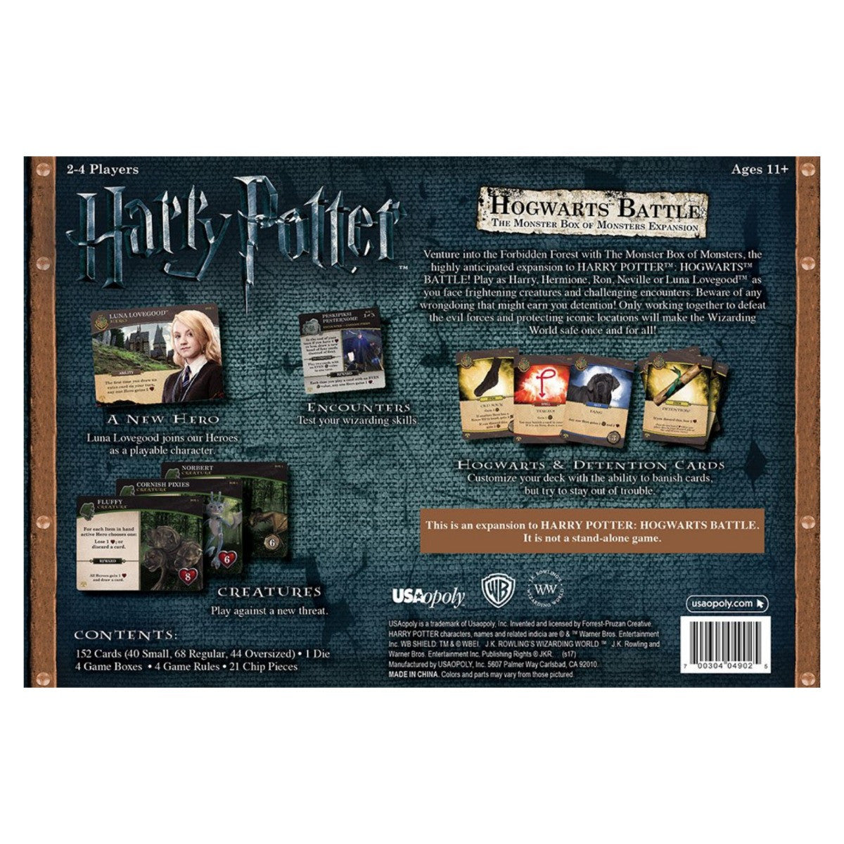 The OP Usaopoly Hogwarts Battle Monster Box of Monsters Expansion Card Game USA-DB010-508