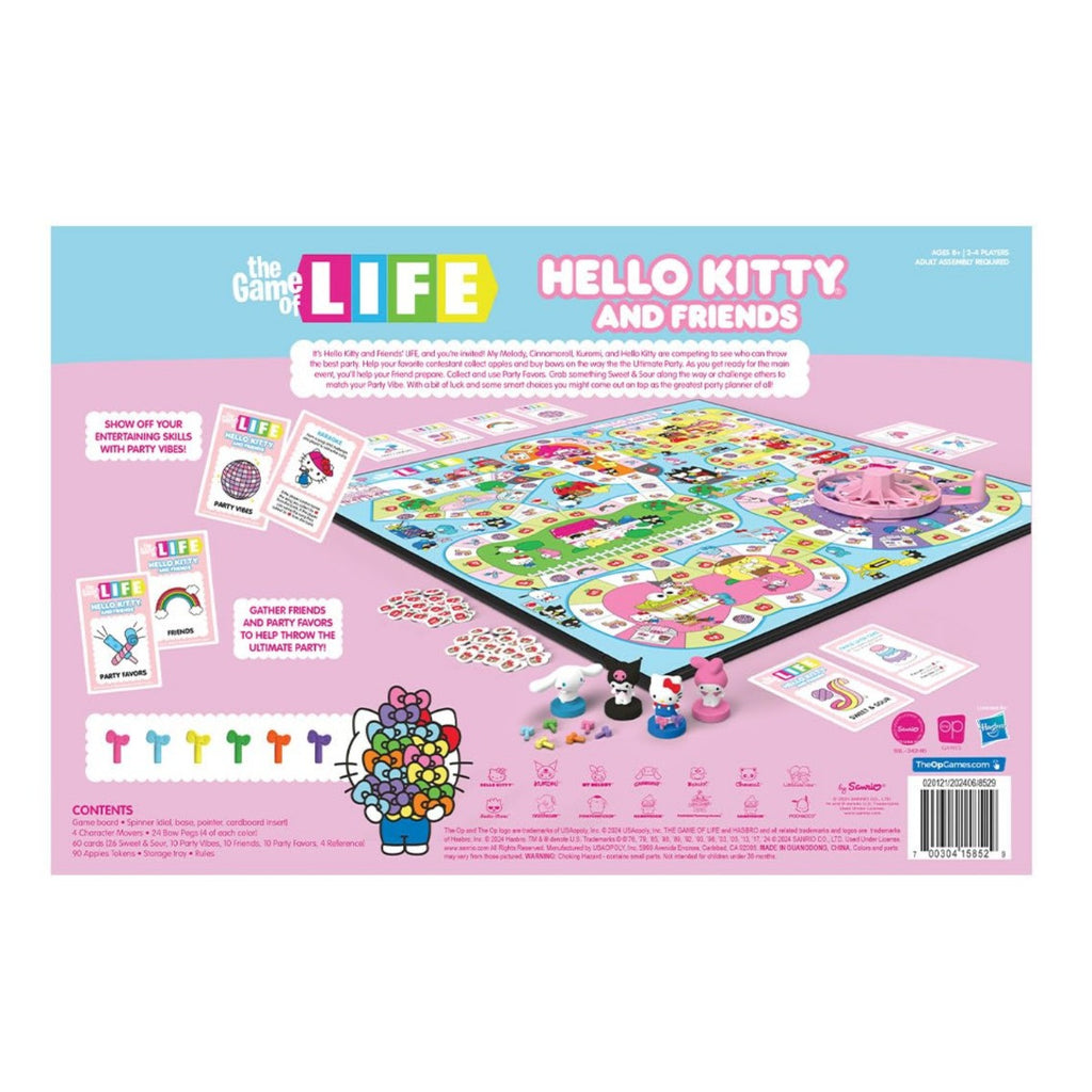 The OP Usaopoly The Game of Life Hello Kitty & Friends Board Game Official Licensed USA-LF075-296