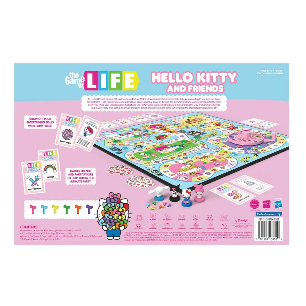 The OP Usaopoly The Game of Life Hello Kitty & Friends Board Game Official Licensed USA-LF075-296