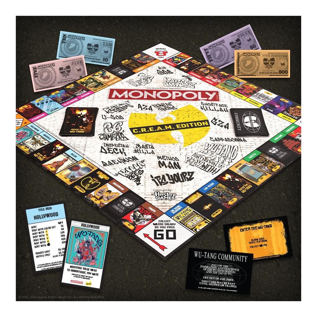 The OP Usaopoly Monopoly Wu-Tang Clan Board Game Official Licensed Music Edition USA-MN180-777