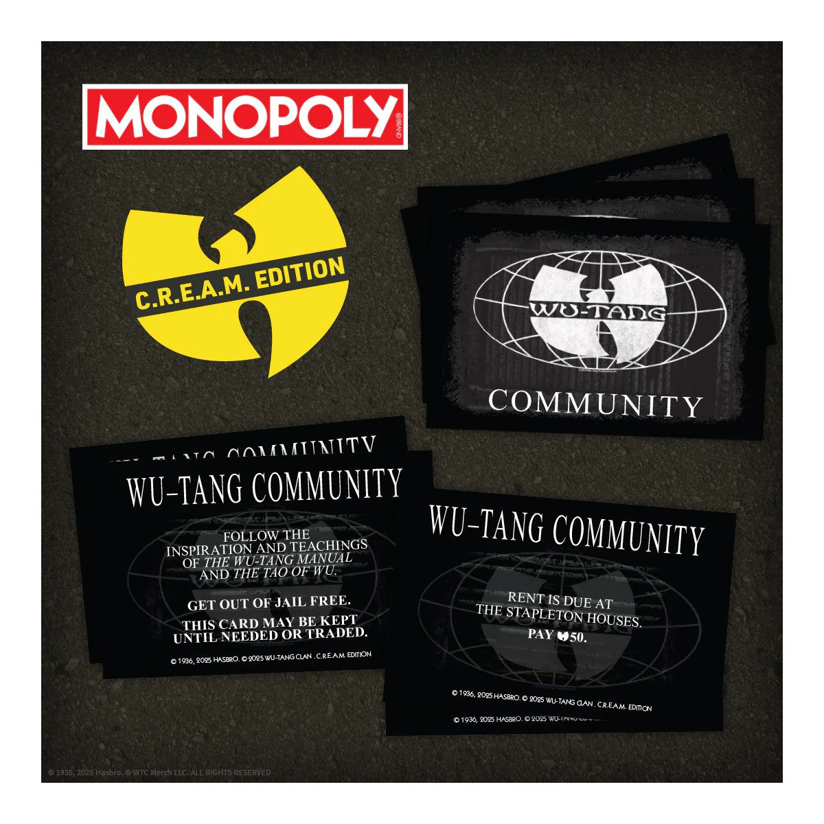The OP Usaopoly Monopoly Wu-Tang Clan Board Game Official Licensed Music Edition USA-MN180-777